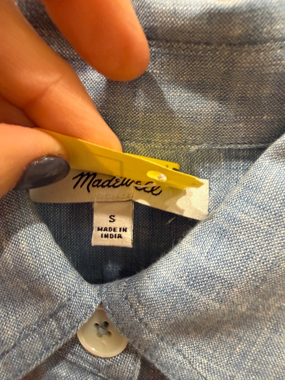 Madewell Straight-Hem Shirt in 100% Linen - Medium - Picture 5 of 5